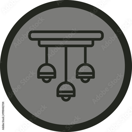 Ceiling Lamp Vector Icon Design