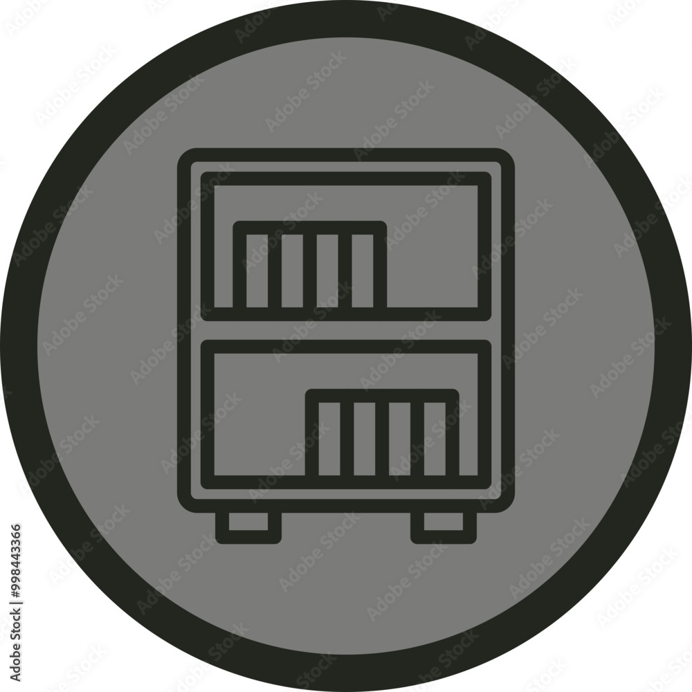 Bookcase Vector Icon Design Bookcase Vector Icon Design