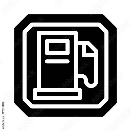 petrol station glyph icon