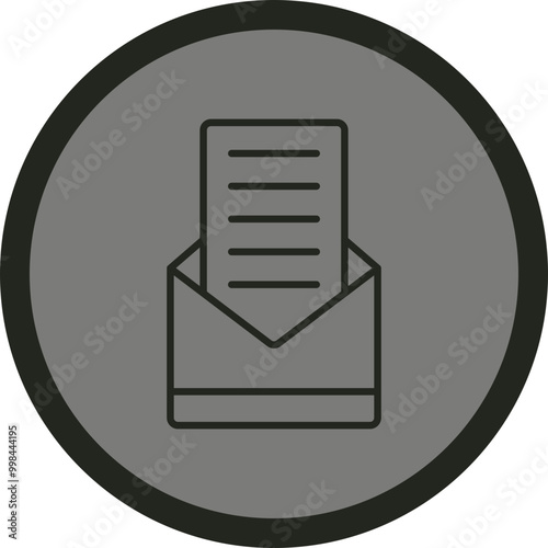 Open Envelope Vector Icon Design