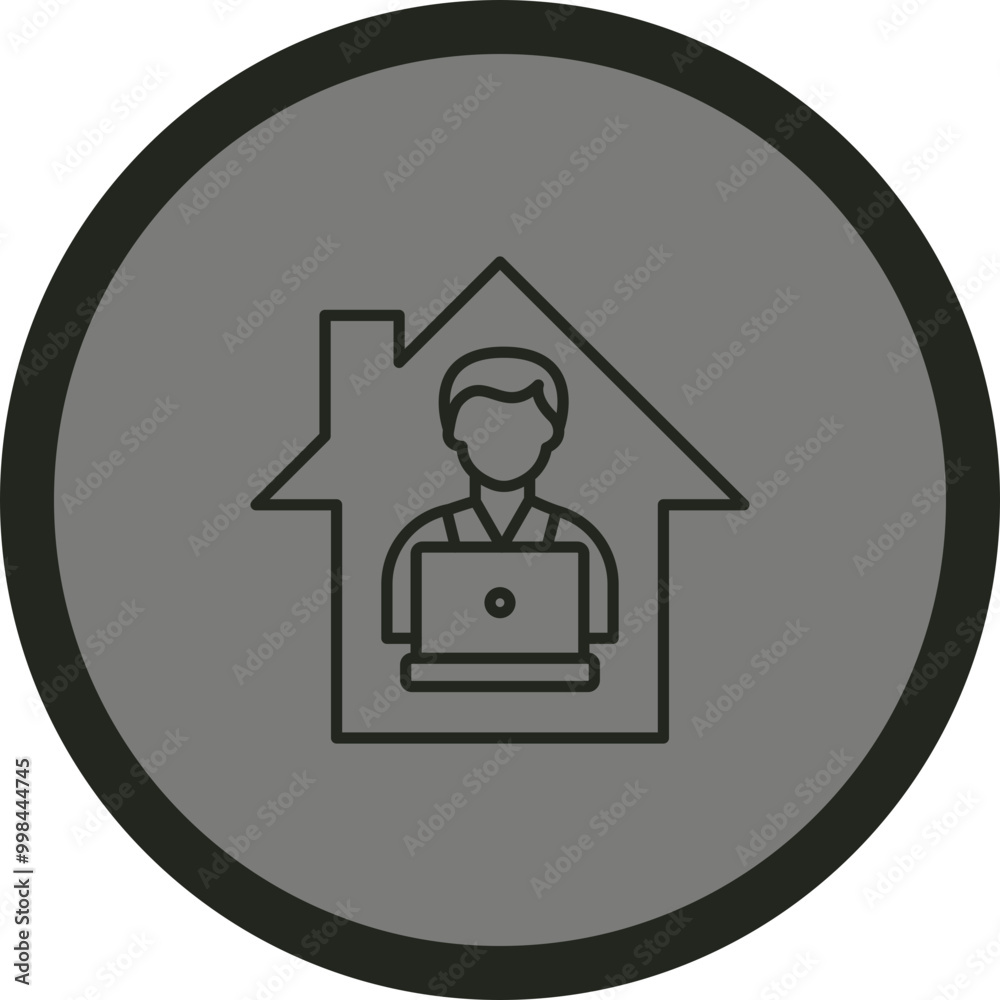 Work From Home Vector Icon Design Work From Home Vector Icon Design