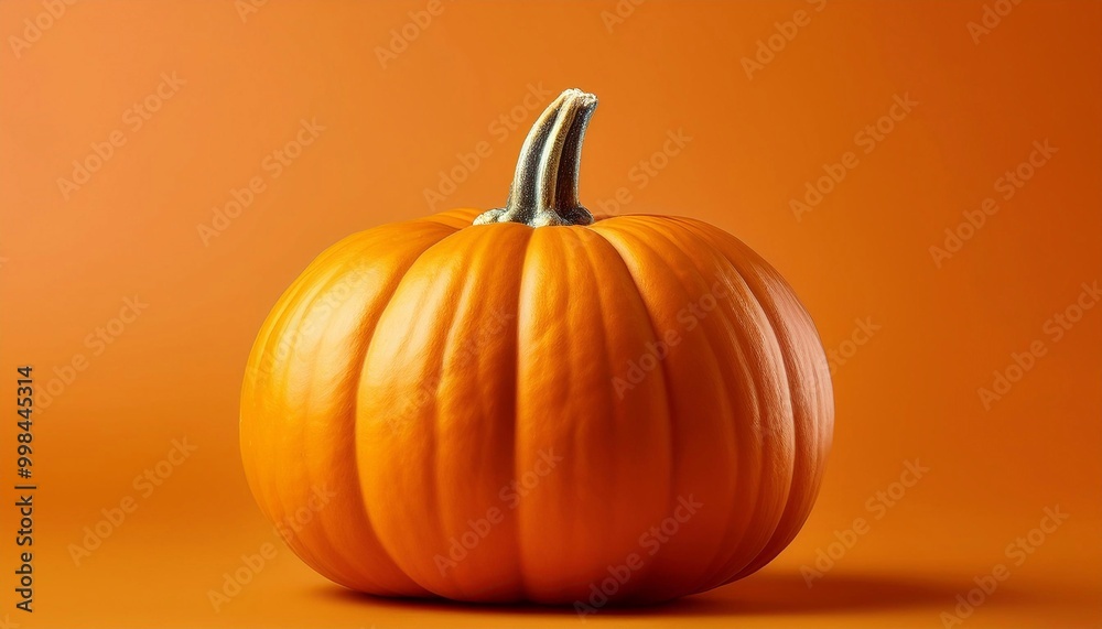 pumpkin on orange background, autumn and holidays concept halloween and harvest, with space for text pumpkin on orange background, autumn and holidays concept halloween and harvest, with space for text