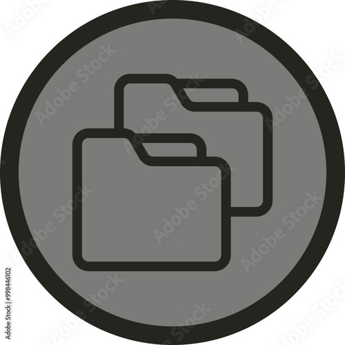 Folder Copy Vector Icon Design