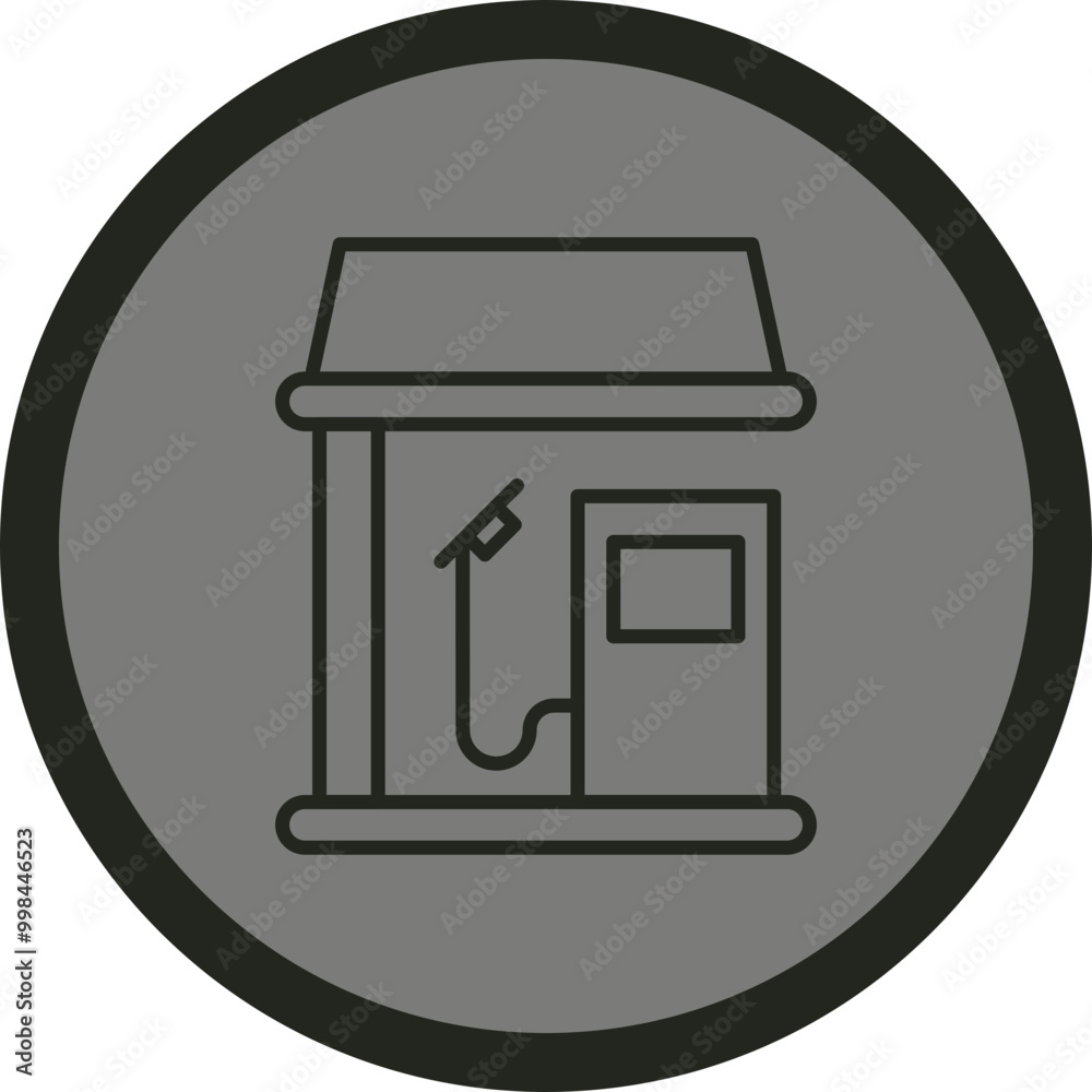 Gas Station Vector Icon Design Gas Station Vector Icon Design