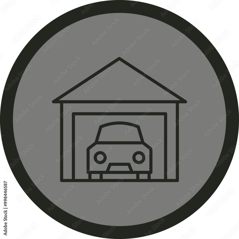 Garage Vector Icon Design Garage Vector Icon Design