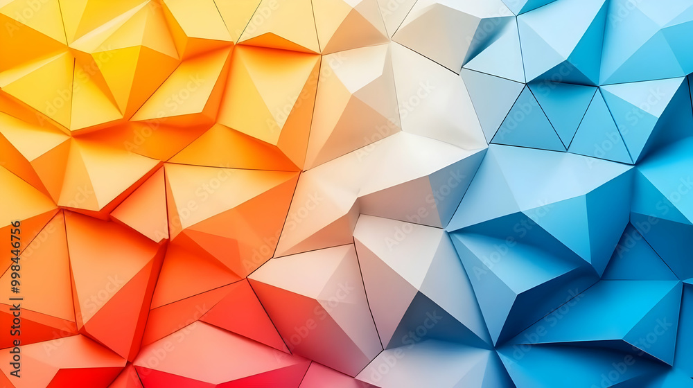 Vibrant Low Poly Geometric Abstract Background Vibrant Low Poly Geometric Abstract Background