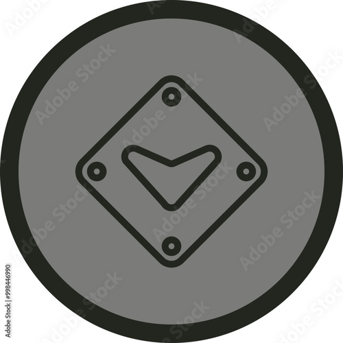 Down Chevron Vector Icon Design