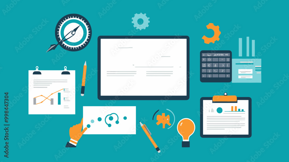 Creative Business Strategy and Planning Concept - Vector Illustration of Analysis, Data, and Innovative Ideas for Marketing and Development Creative Business Strategy and Planning Concept - Vector Illustration of Analysis, Data, and Innovative Ideas for Marketing and Development