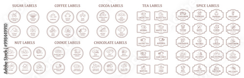 Labels for spices food stickers