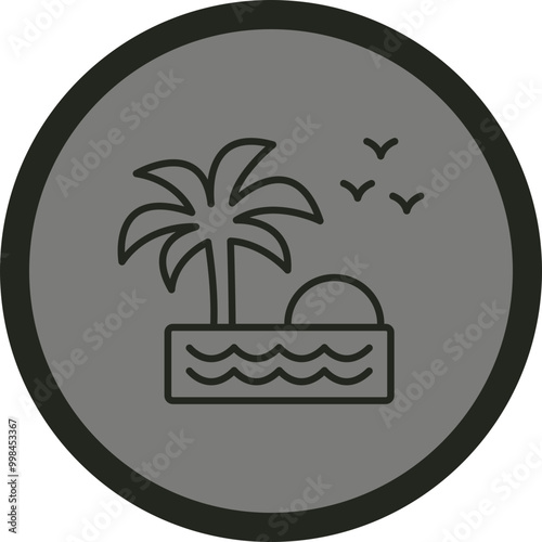 Oasis Vector Icon Design