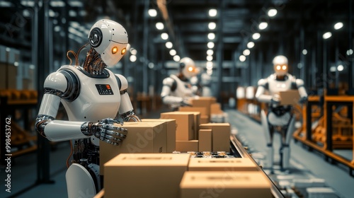 Wallpaper Mural Advanced Robots in Automated Packaging and Sorting Systems Torontodigital.ca