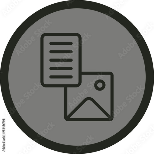 Text To Image Vector Icon Design