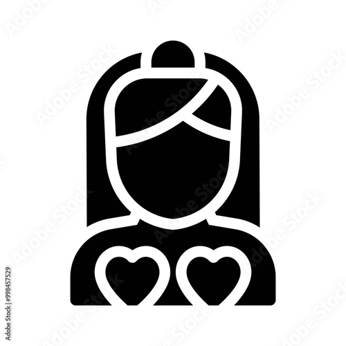 wedding veil glyph icon