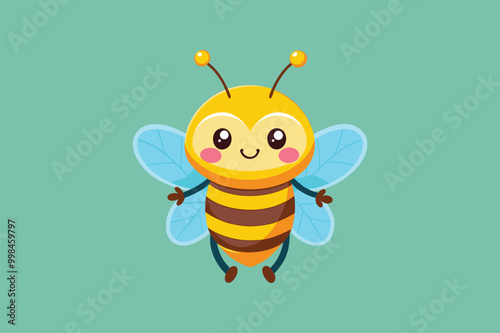 cute bees art   illustration   vector 2.eps