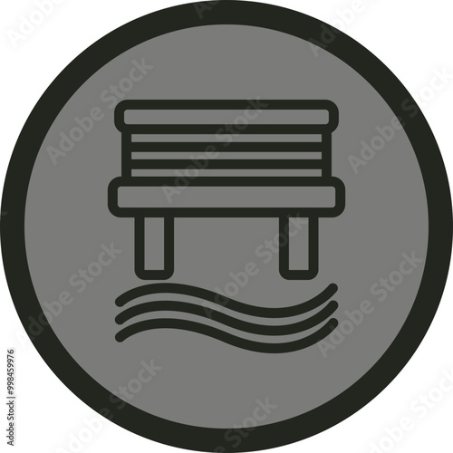 Water Bridge Icon Design