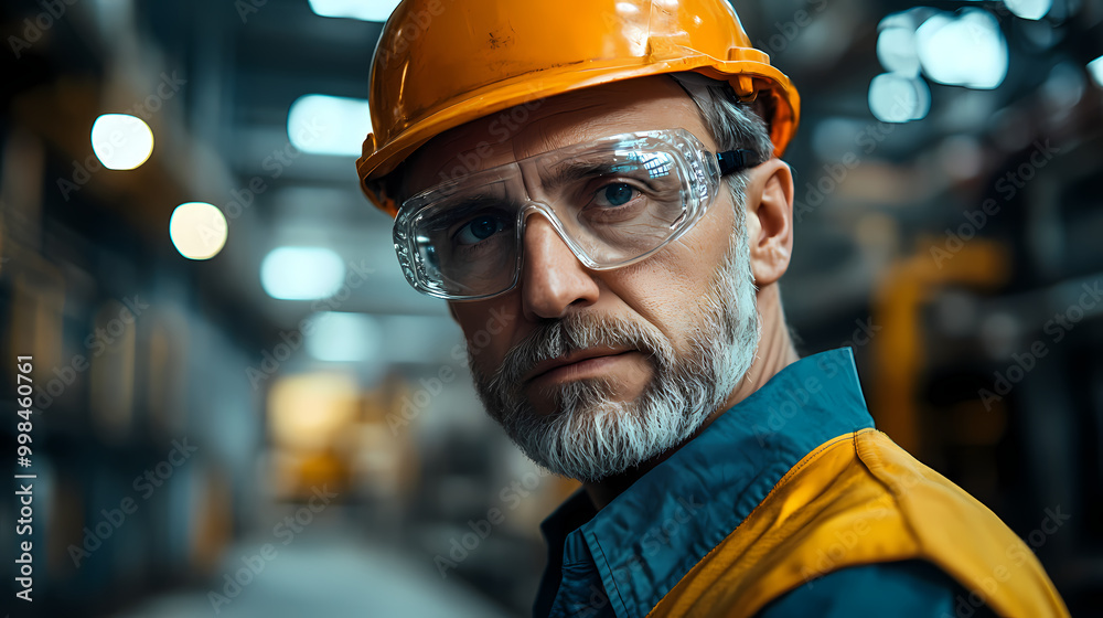 An engineer of middle age performs quality control checks at a production facility An engineer of middle age performs quality control checks at a production facility