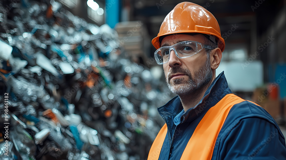 An engineer of middle age performs quality control checks at a production facility An engineer of middle age performs quality control checks at a production facility