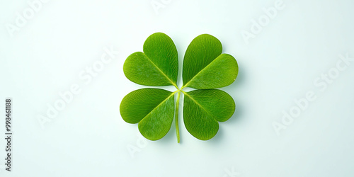 A green leaf with four leaves on it