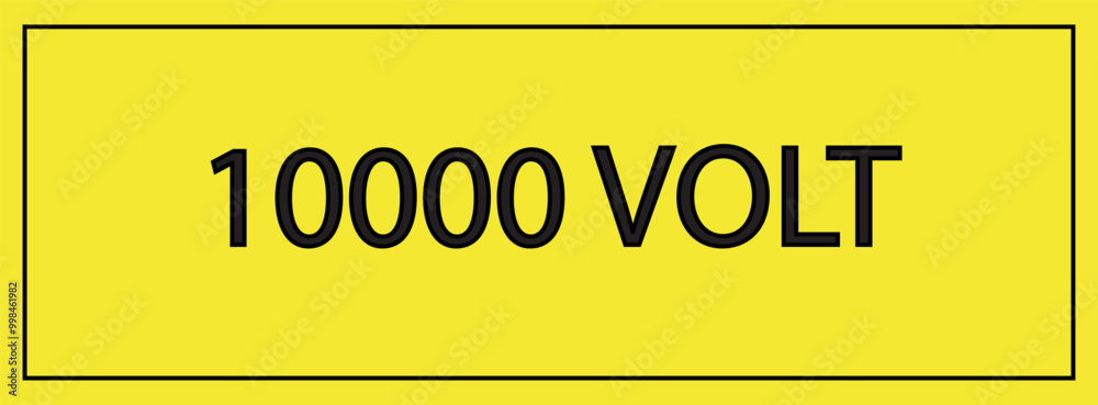 Fototapeta premium Volt Label Symbol Sign, Vector Illustration, Isolated On Yellow Background Label
