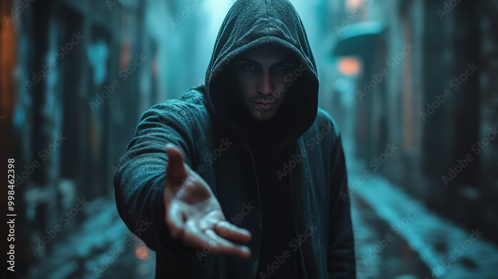 Desolate Street with a Enigmatic Figure Desolate Street with a Enigmatic Figure