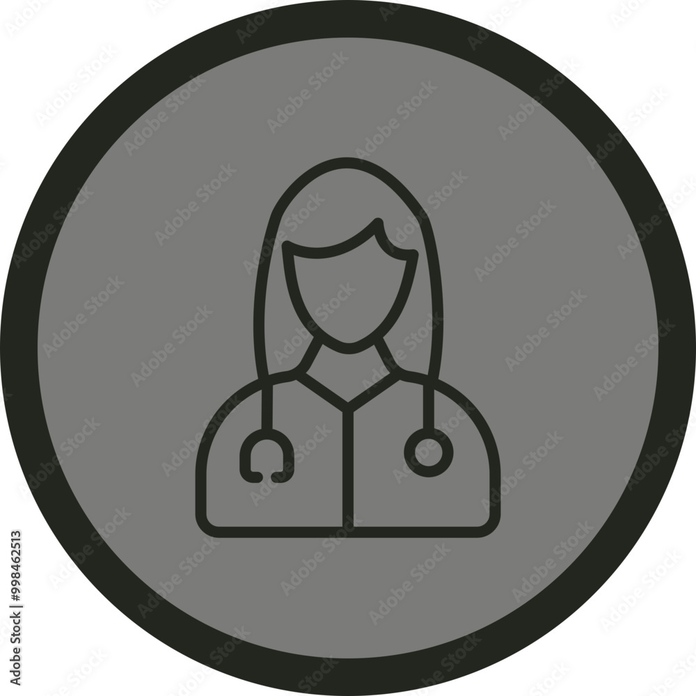 Female Doctor Icon Design