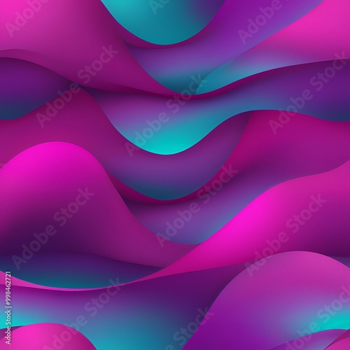 Simple color blending gradient from teal to violet to magenta 