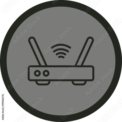 Wifi Router Icon Design photo