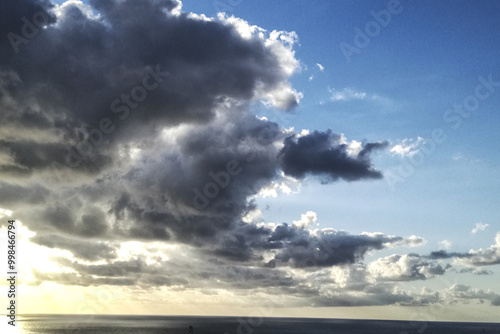 ciel bleu nuageux
