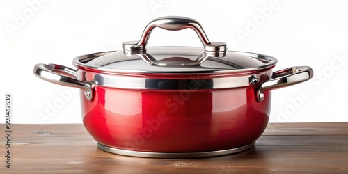 Stainless steel pan with lid and handle, red soup pot , stainless steel, pan, lid, handle, red, soup pot, kitchen