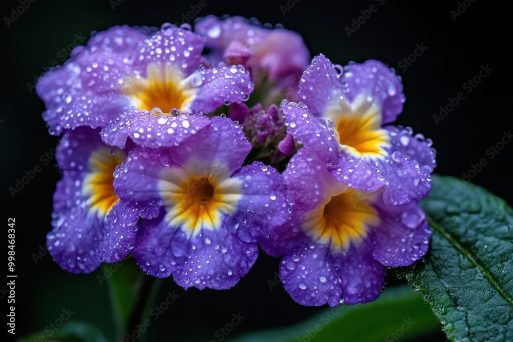 purple and yellow flower on black background purple and yellow flower on black background