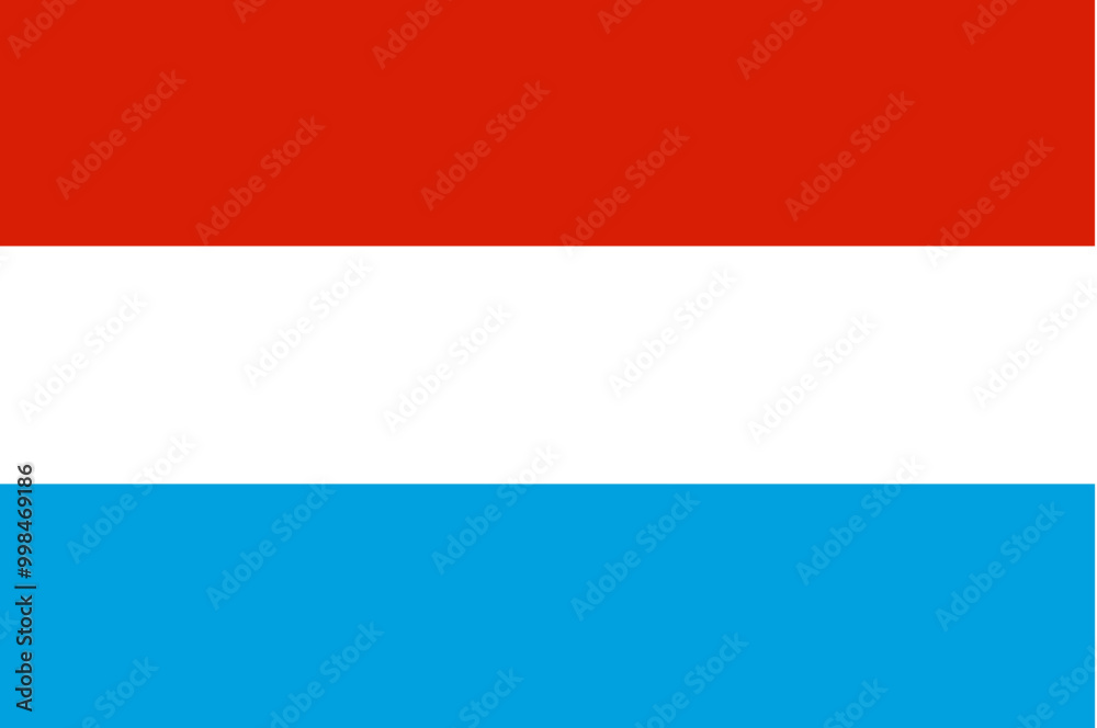 Obraz premium illustration of a waving luxembourg flag on a pole, a symbol of the luxembourg and Europe, with a red, white, and blue banner representing the nation's patriotism