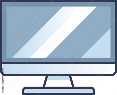 Illustration of a computer screen with a sleek design, representing modern technology and digital workspace.