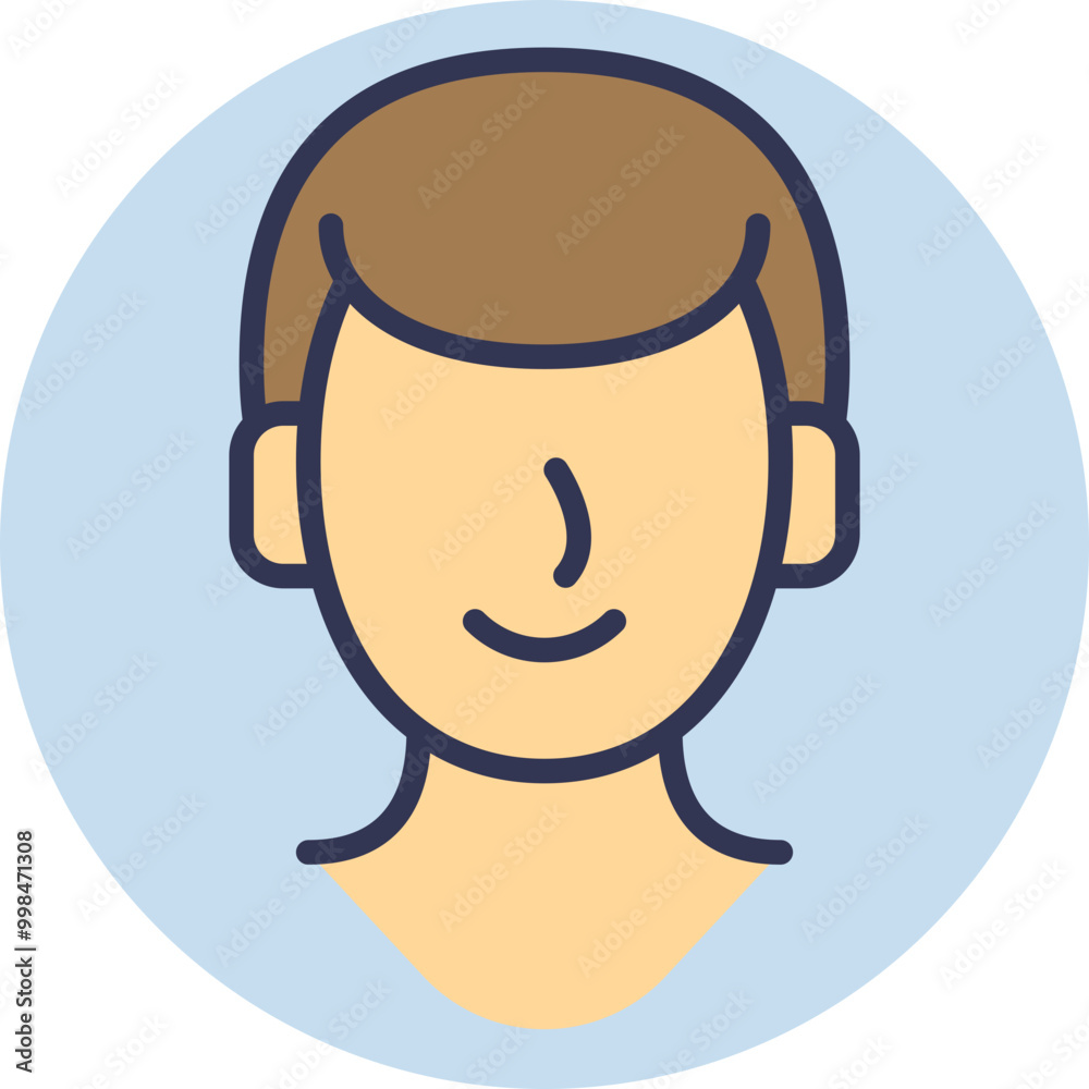 Minimalistic illustration of a male face with short hair, simple lines, and a neutral expression. Minimalistic illustration of a male face with short hair, simple lines, and a neutral expression.