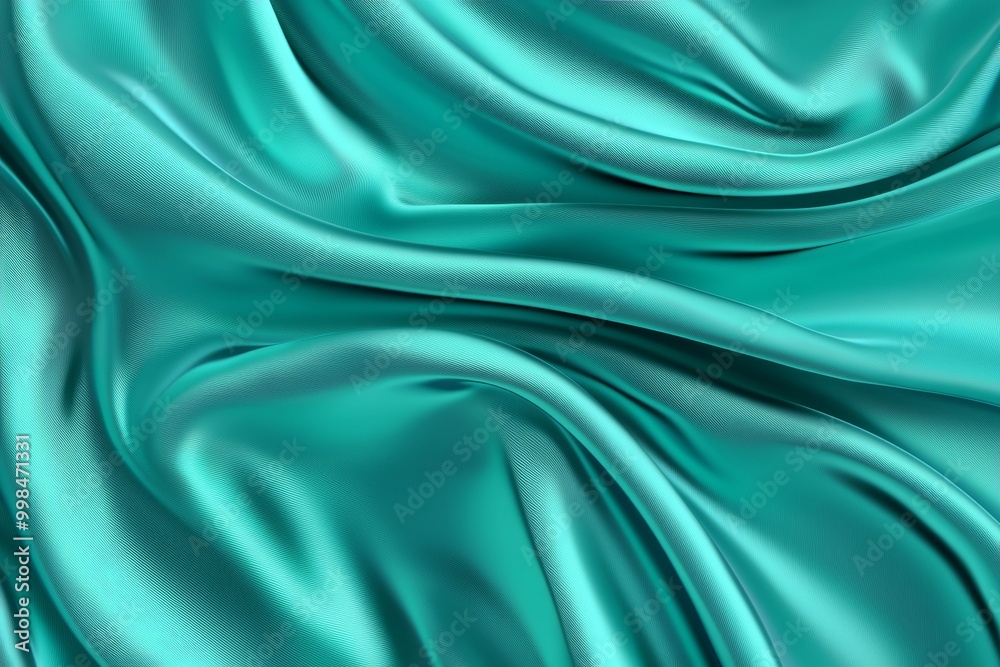 Blue and turquoise paint create a textured fabric Blue and turquoise paint create a textured fabric