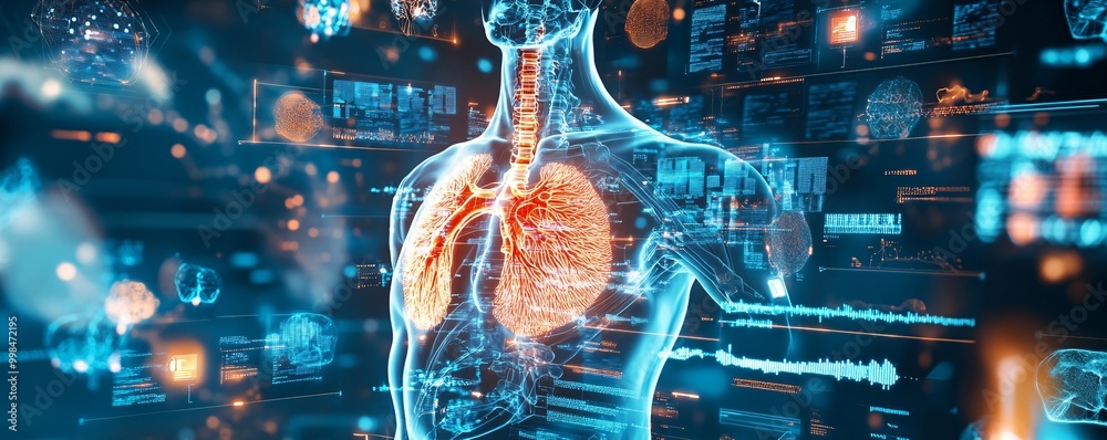 Human Body Scan with Digital Interface. Human Body Scan with Digital Interface.