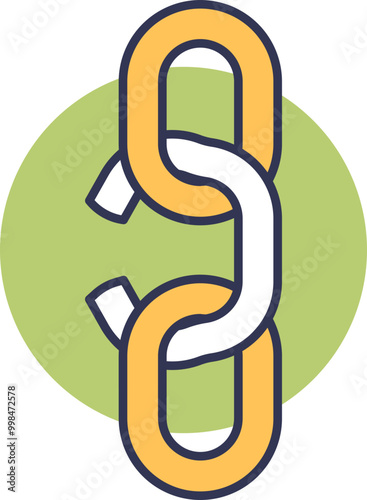 Illustration of a broken chain link symbolizing weakness or vulnerability in a SWOT analysis.