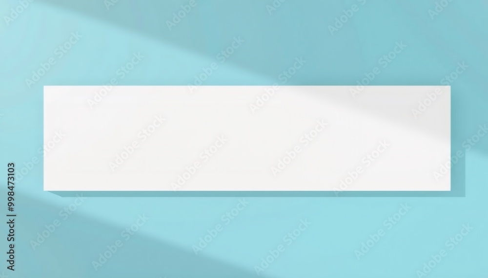 Blank white rectangle on blue background with light shadow. Blank white rectangle on blue background with light shadow.