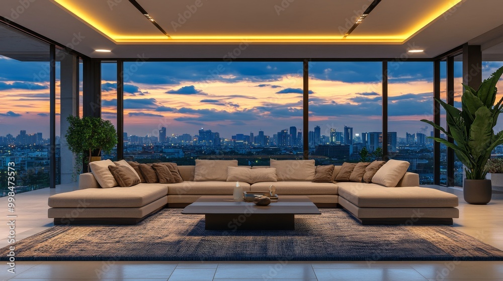 Fototapeta premium Middle-class terrace with a captivating modern design