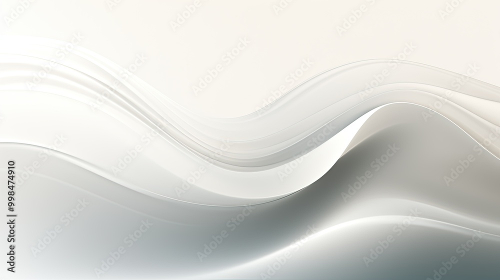 White abstract background with waves White abstract background with waves