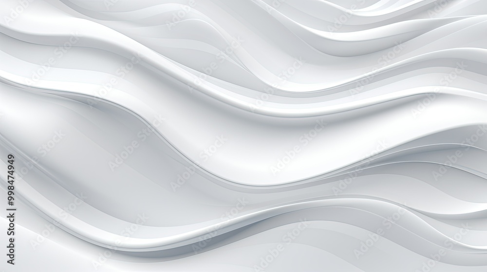 Fototapeta premium White abstract background with waves