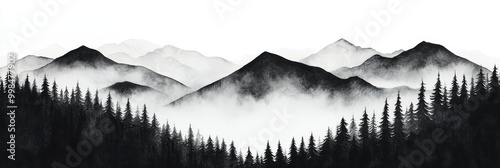 Nature waterfall tropical background jungle wallpaper illustration