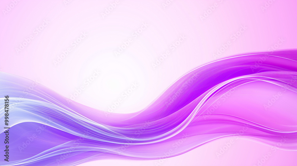 Obraz premium Abstract wavy background design in pink and purple colors with copy space