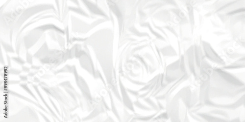 Abstract white crumpled paper texture. White wrinkled paper texture. White paper texture. White crumpled and top view textures can be used for background of text or any contents.