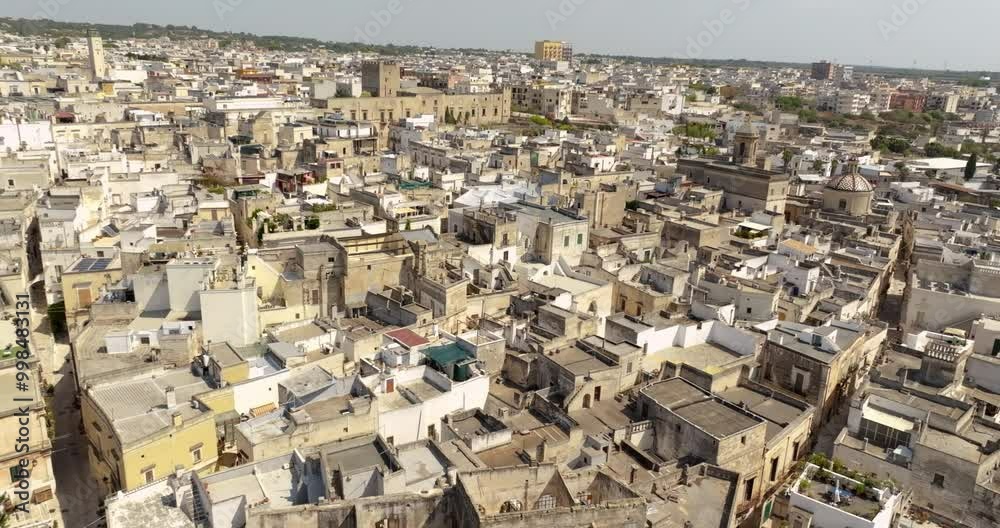 Aerial view of Episcopio Castle in the historic center of Grottaglie. It is a medieval castle of the city in the province of Taranto in Puglia, Italy. Aerial view of Episcopio Castle in the historic center of Grottaglie. It is a medieval castle of the city in the province of Taranto in Puglia, Italy.