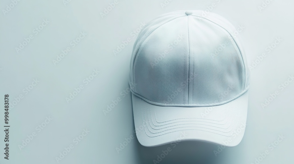 Simple baseball cap placed on a bright white background Simple baseball cap placed on a bright white background