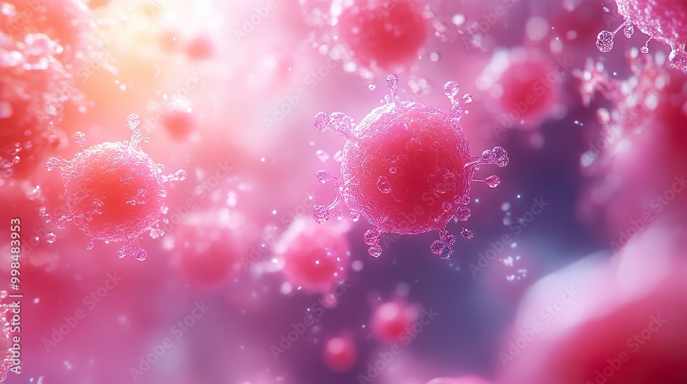Microscopic Virus: A 3D Rendered Illustration Microscopic Virus: A 3D Rendered Illustration