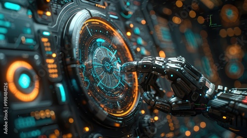 Modern hi-tech, science, futuristic technology concept