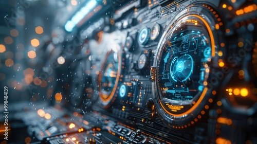 Modern hi-tech, science, futuristic technology concept