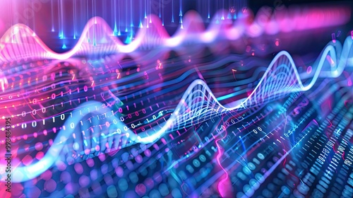 Technology digital wave background concept