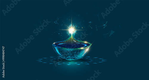 Modern diwali concept.